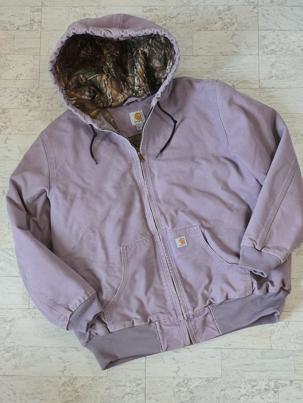 Vintage Carhartt WJ130 DPM Dusty Plum Purple Sandstone Active Jacket Size XL